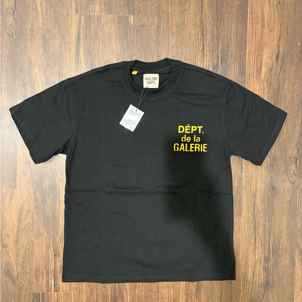 Gallery Dept Black Tee with Yellow Print